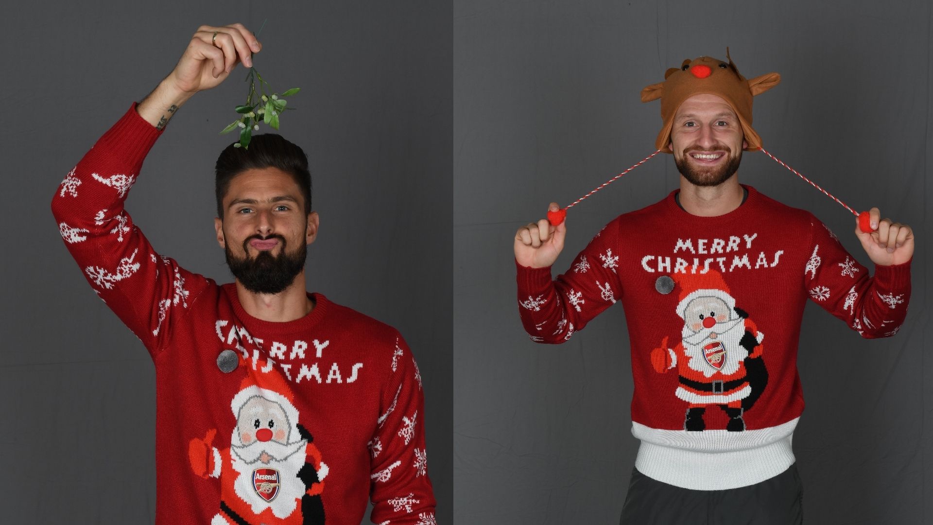Giroud, Mustafi Christmas Jumpers