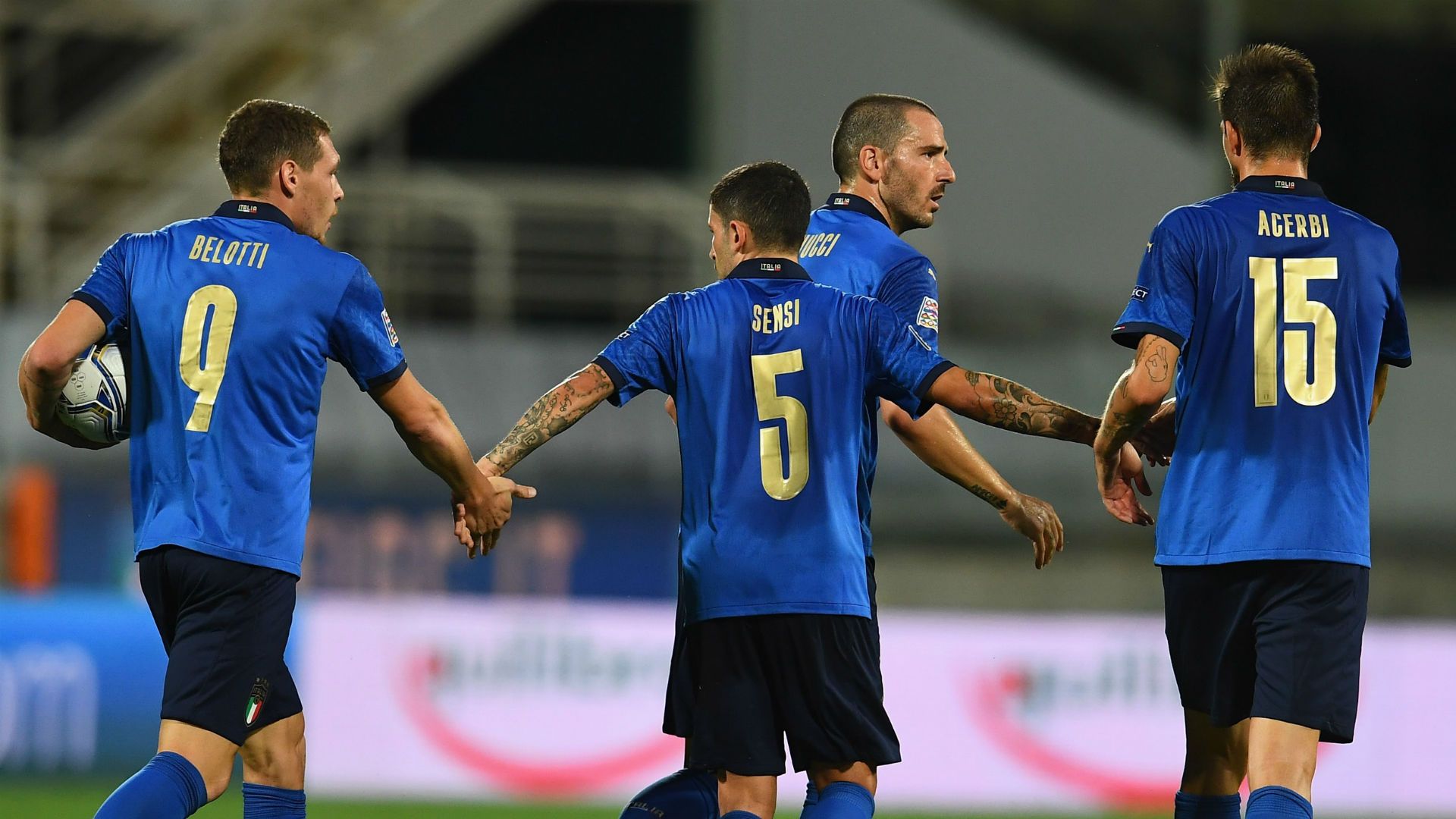 Sensi Italia celebrating Bosnia Nations League