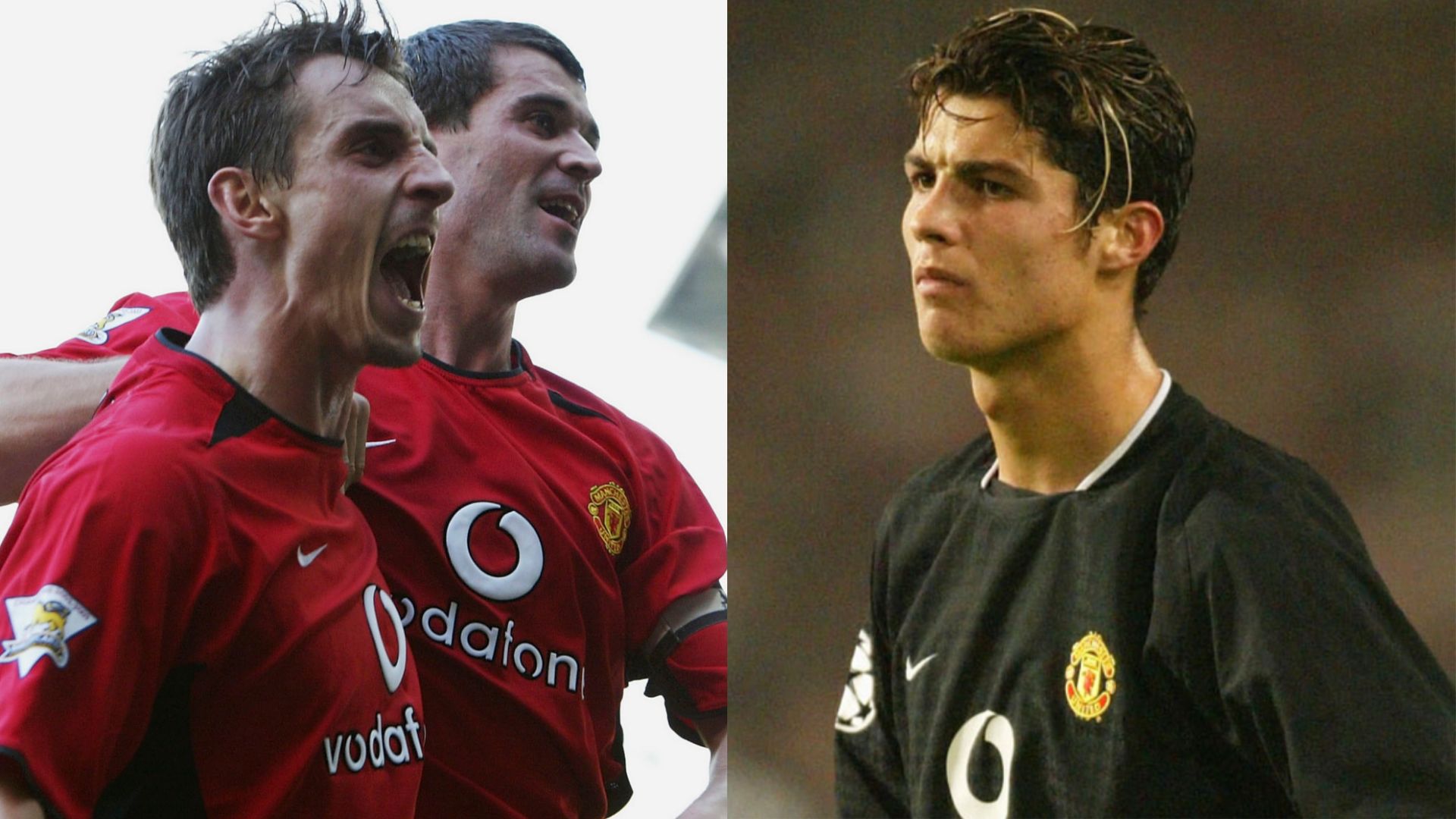 Cristiano Ronaldo Roy Keane Gary Neville Manchester United