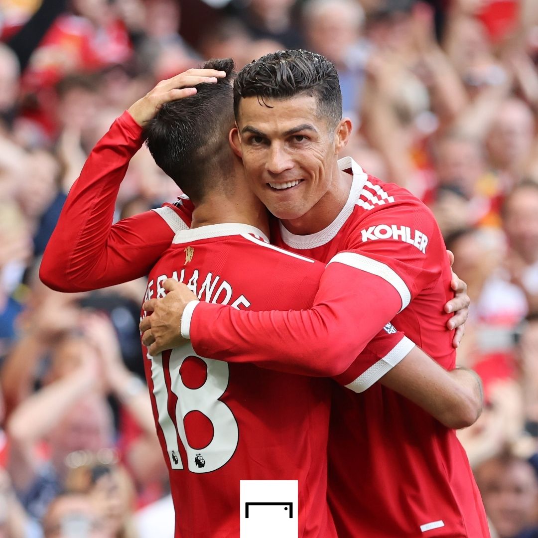 Cristiano Ronaldo Bruno Fernandes Manchester United Newcastle 2021-22 GFX