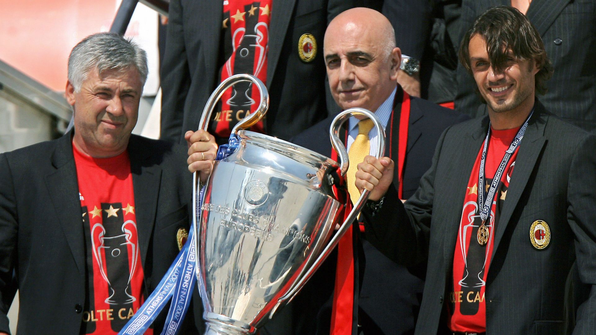Carlo Ancelotti Paolo Maldini AC Milan Champions League
