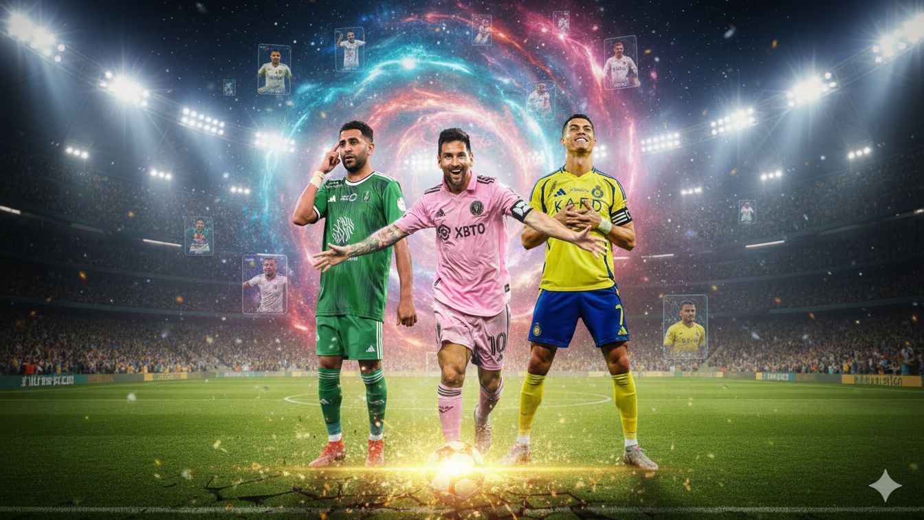 Riyad Mahrez Lionel Messi Cristiano Ronaldo GOAL ONLY