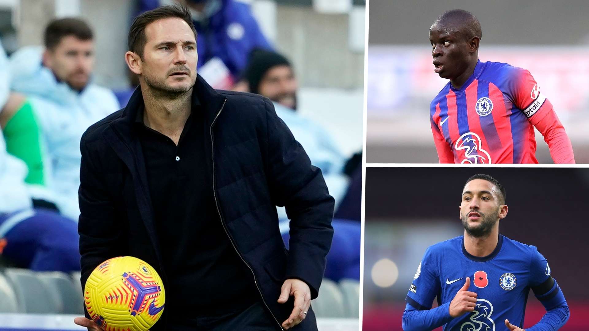 Frank Lampard Hakim Ziyech N'Golo Kante Chelsea GFX