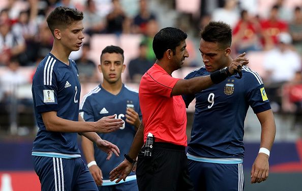 Lautaro Martinez Red Card U20 Argentina U20 England