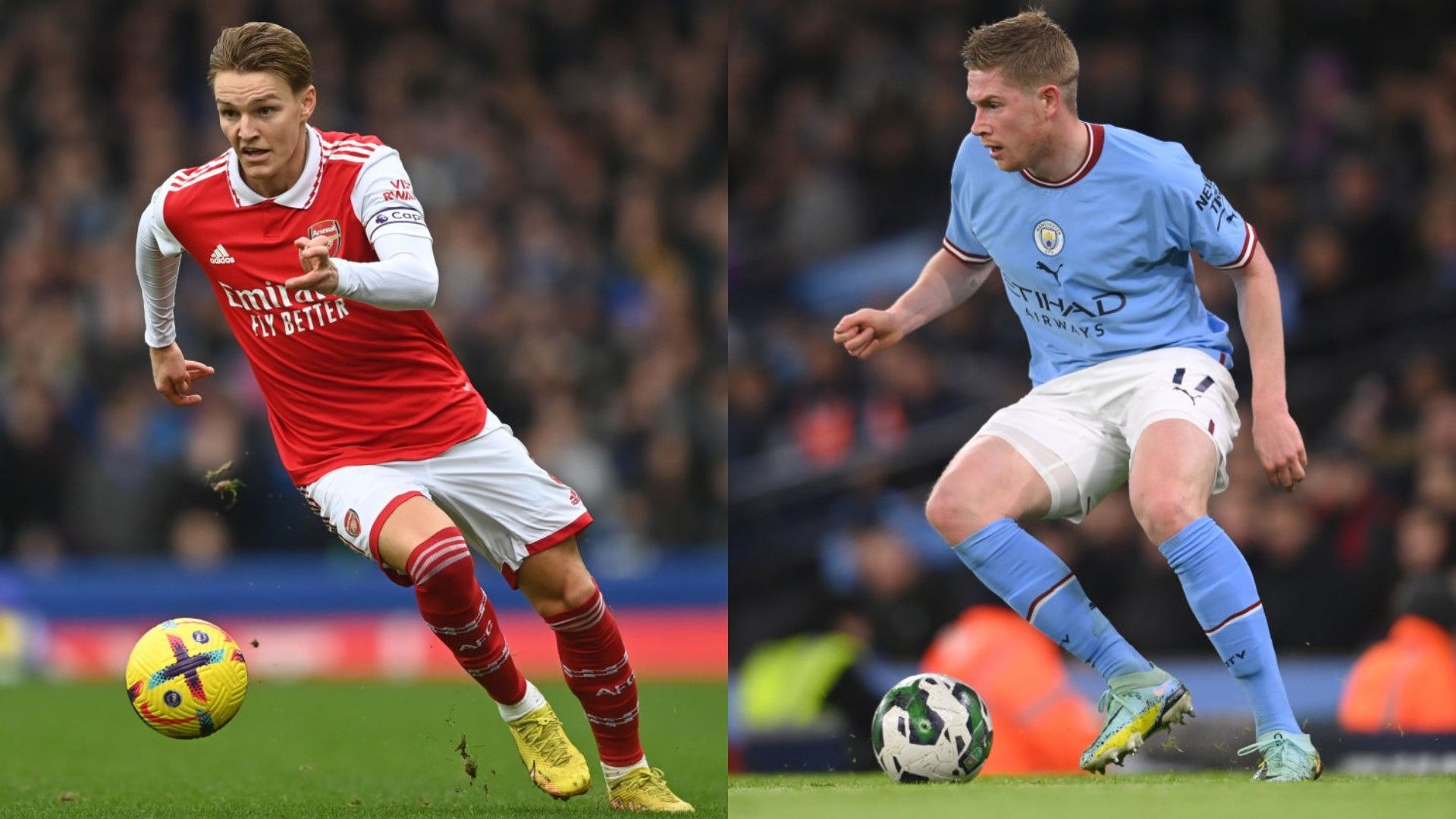 Martin Odegaard Kevin De Bruyne Arsenal Manchester City EVO