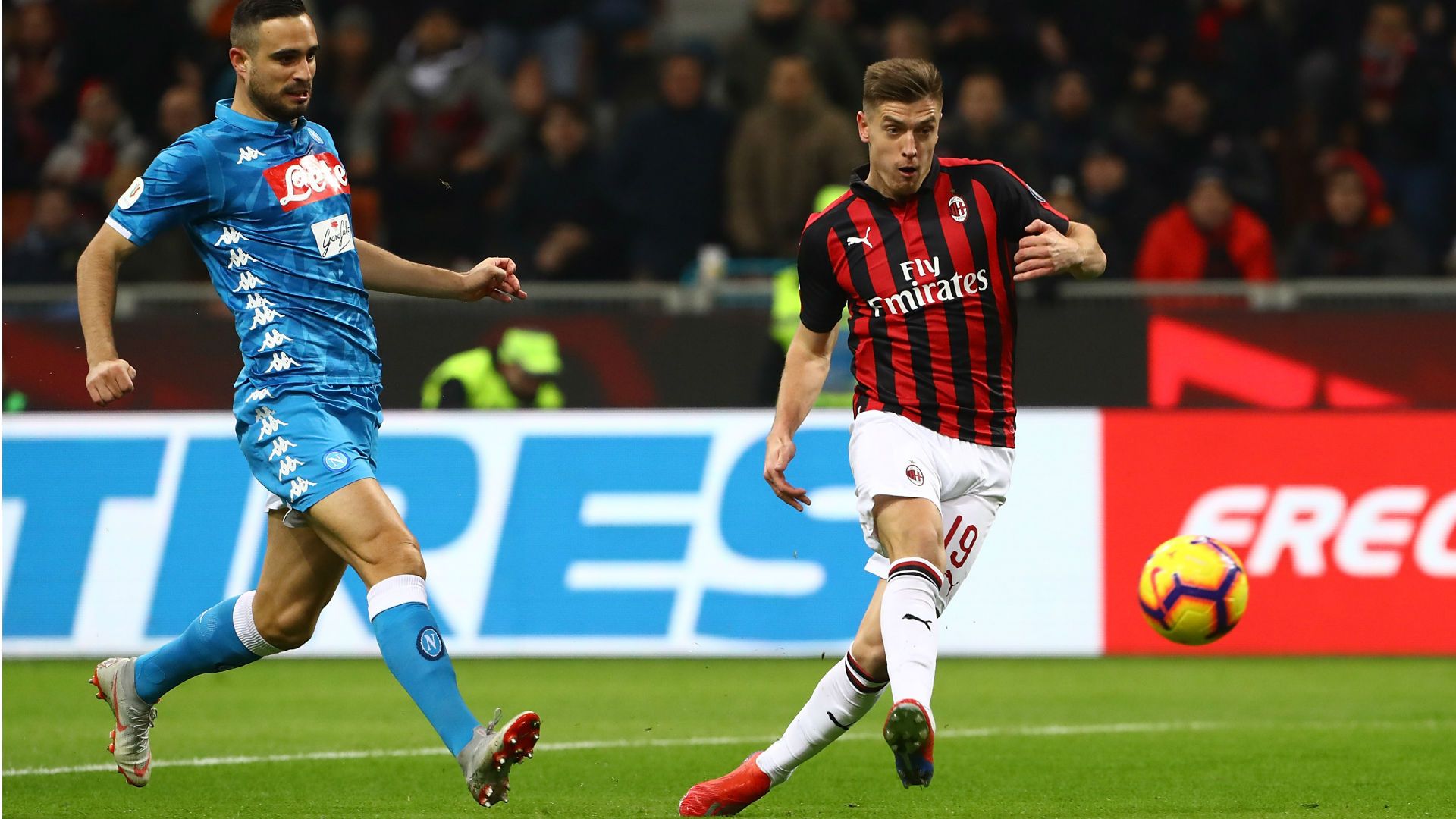 Piatek Milan Napoli Coppa Italia