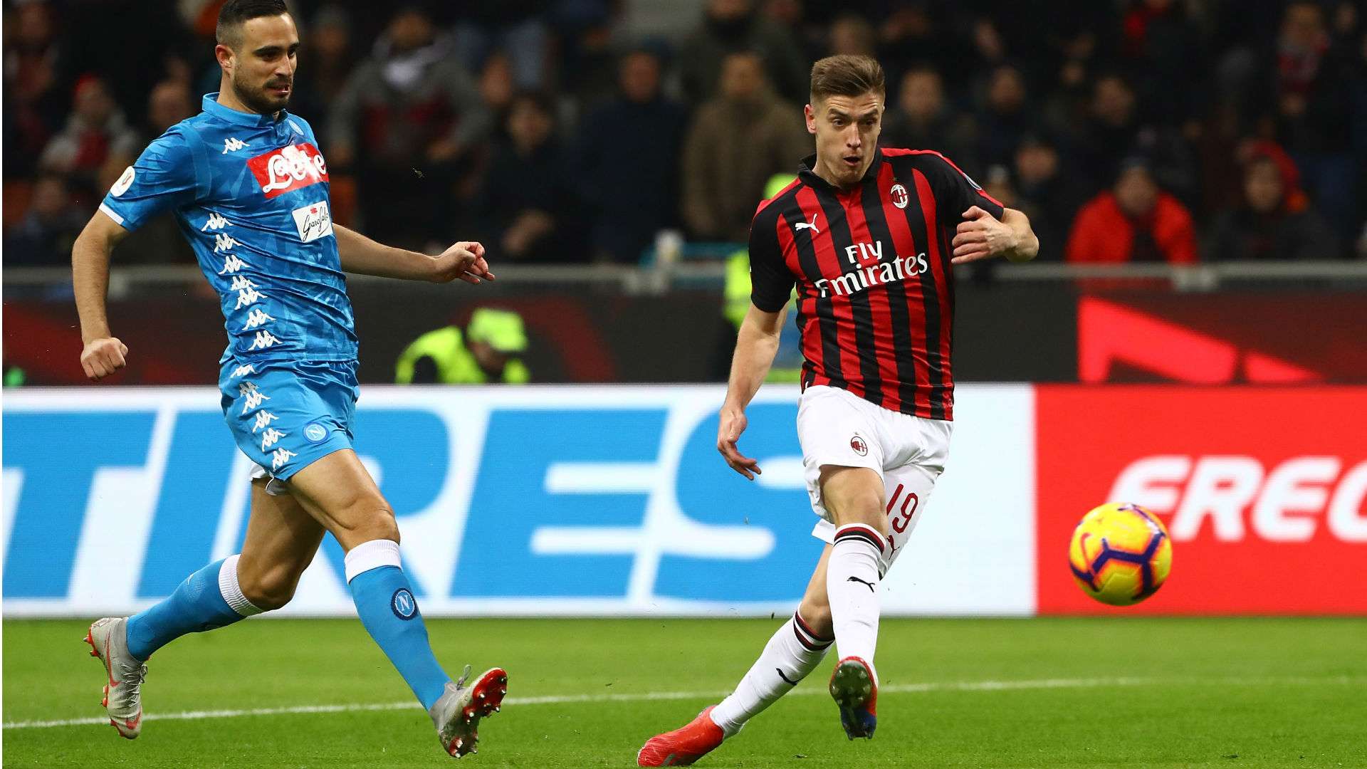 Piatek Milan Napoli Coppa Italia