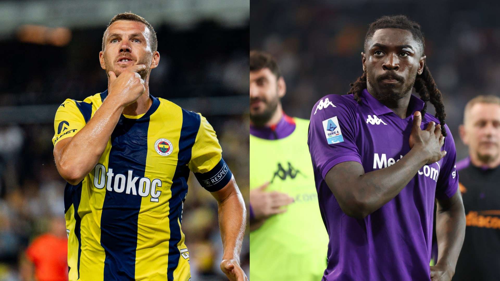 Edin Dzeko Moise Kean Fiorentina