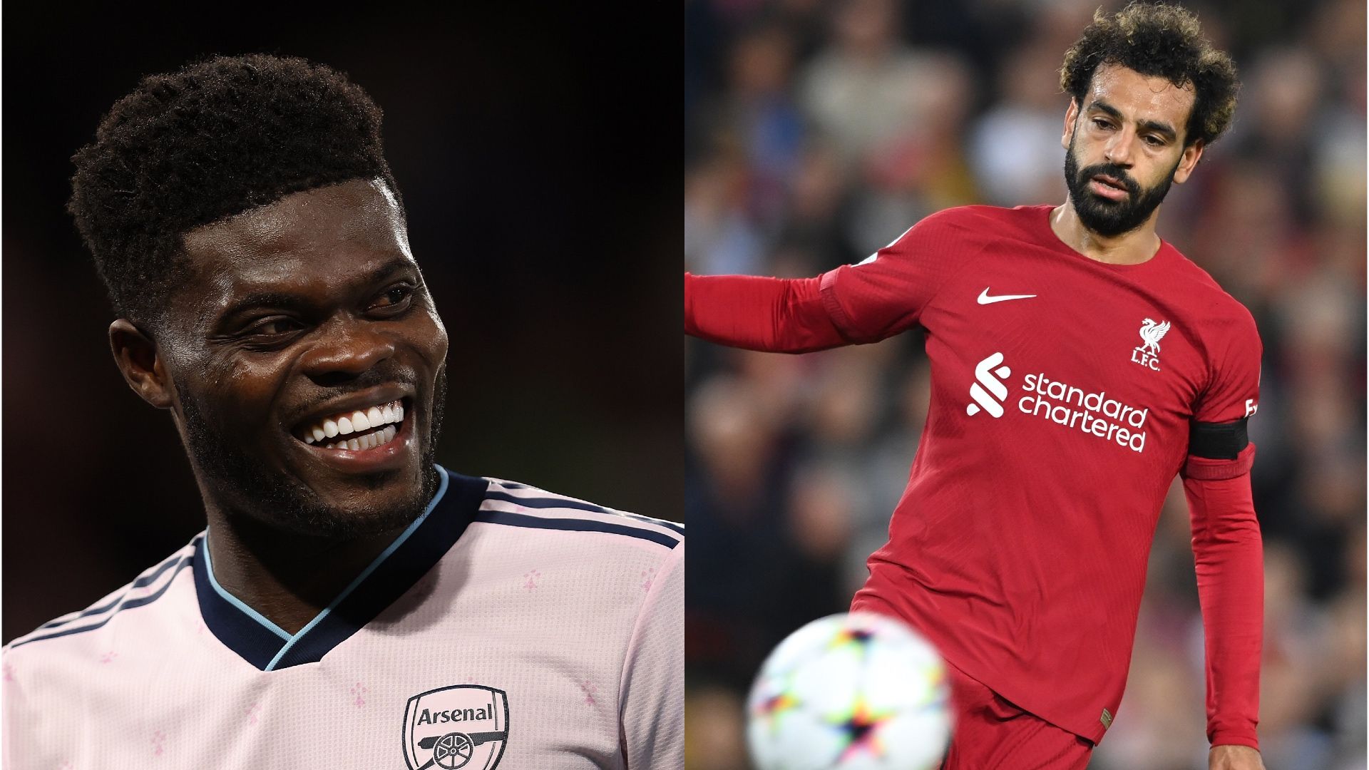 Thomas Partey, Mohamed Salah - Arsenal Liverpool 2022-23