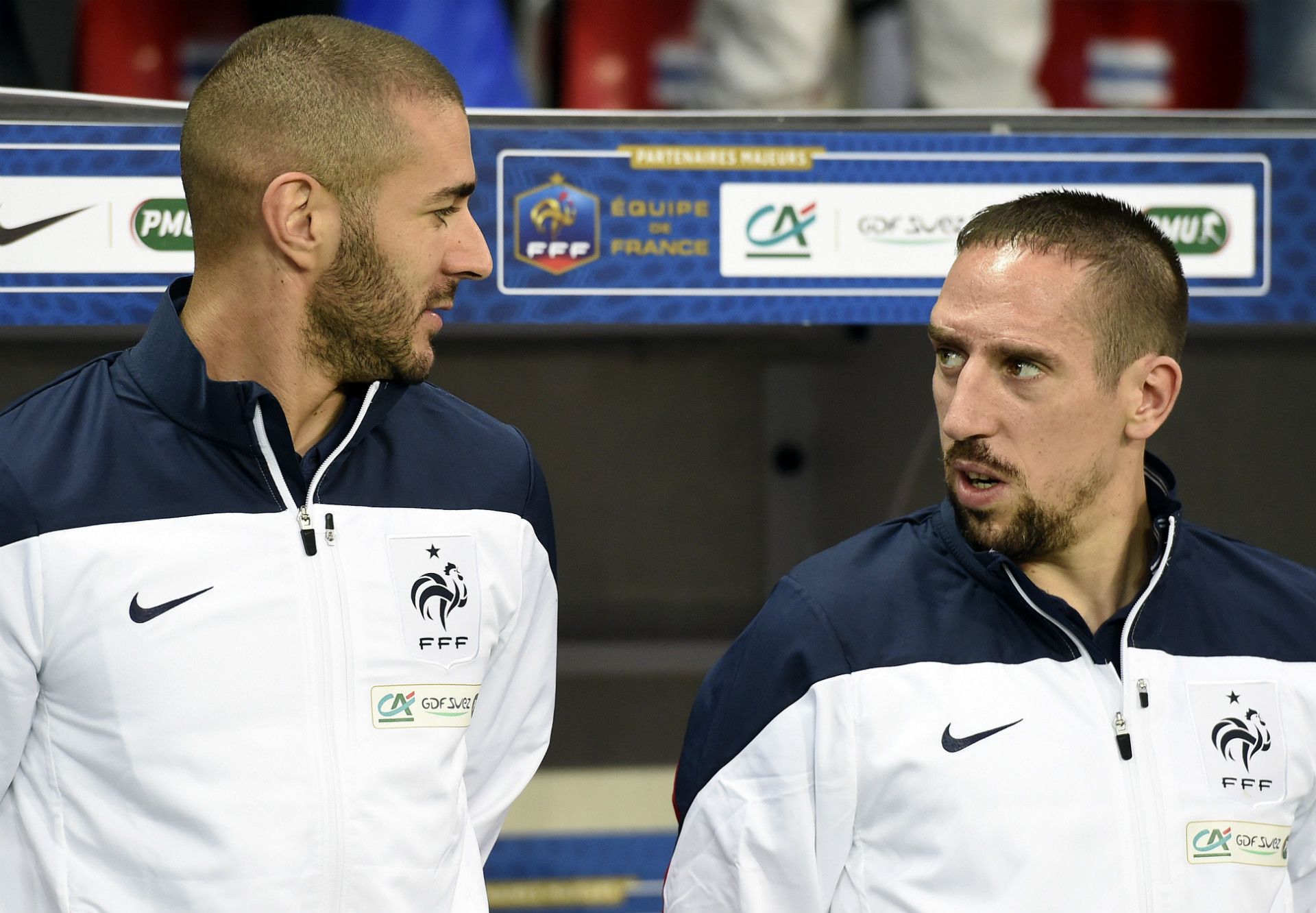 Karim Benzema Franck Ribery France 01062014