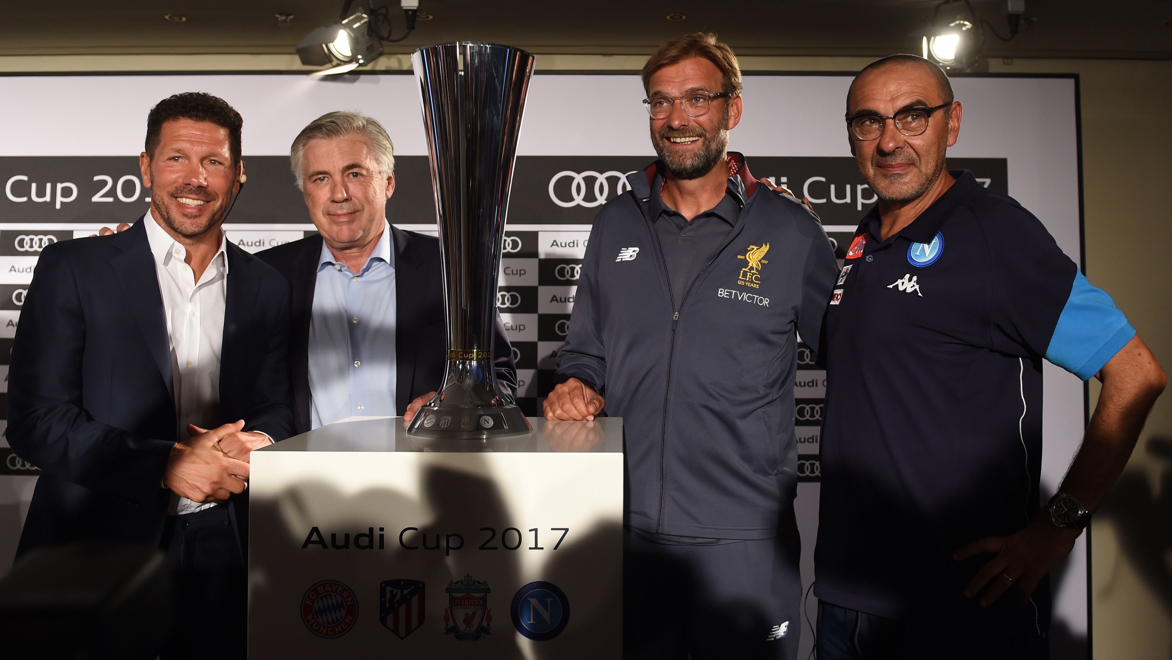 Diego Simone, Carlo ancelotti, Jürgen Klopp, Maurizio Sarri, Audi Cup, 31072017