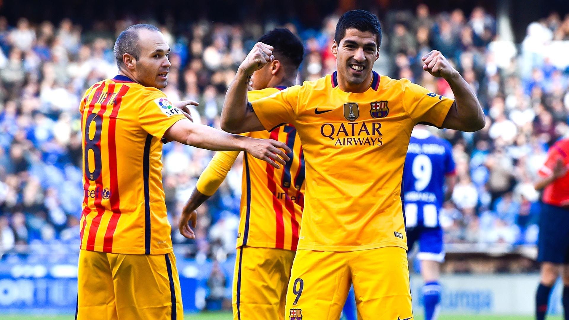 Andres Iniesta Luis Suarez Deportivo Barcelona 200416