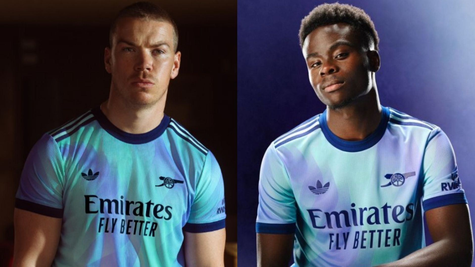 Arsenal third kit 2024-25 Will Poulter Bukayo Saka