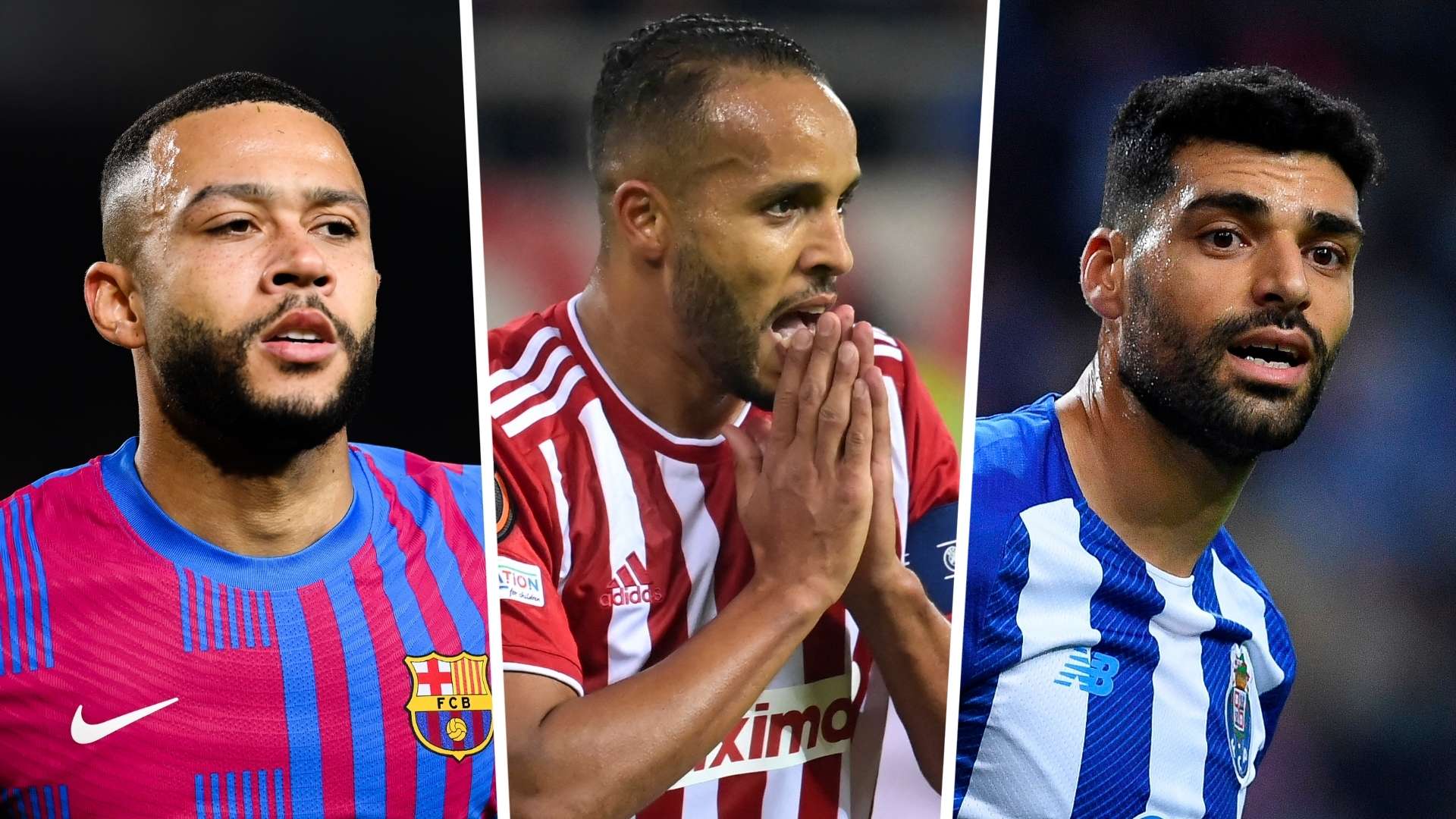 Depay El Arabi Taremi Barcelona Olympiakos Porto