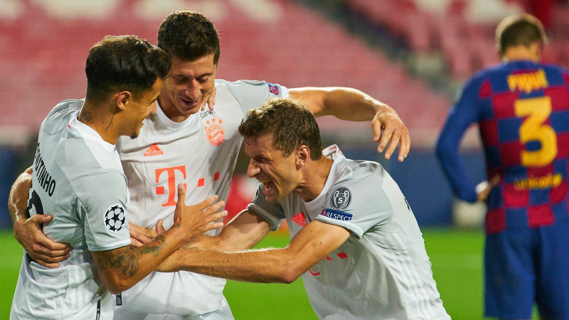 GERMANY ONLY: PHILIPPE COUTINHO ROBERT LEWANDOWSKI THOMAS MÜLLER BAYERN MÜNCHEN