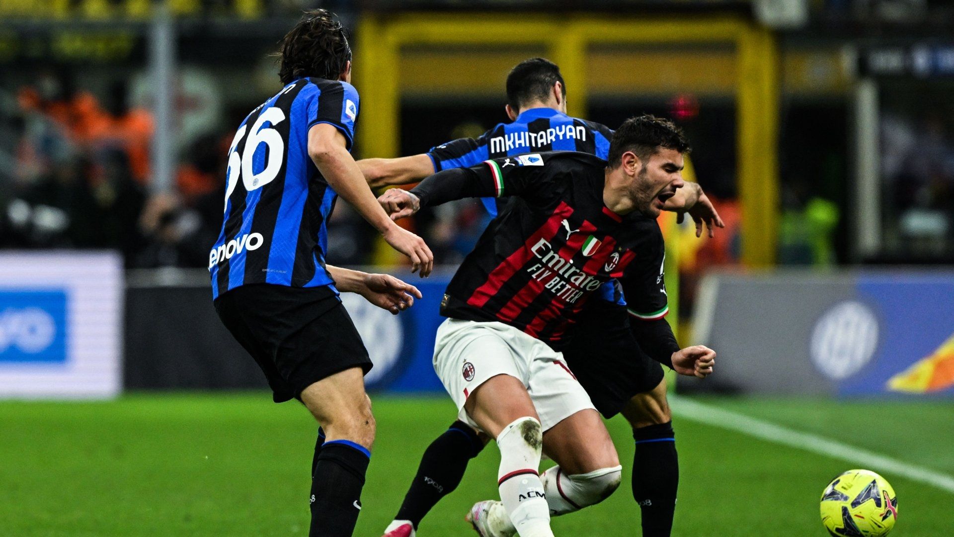 Theo Hernandez Henrikh Mkhitaryan Inter AC Milan 2022-23