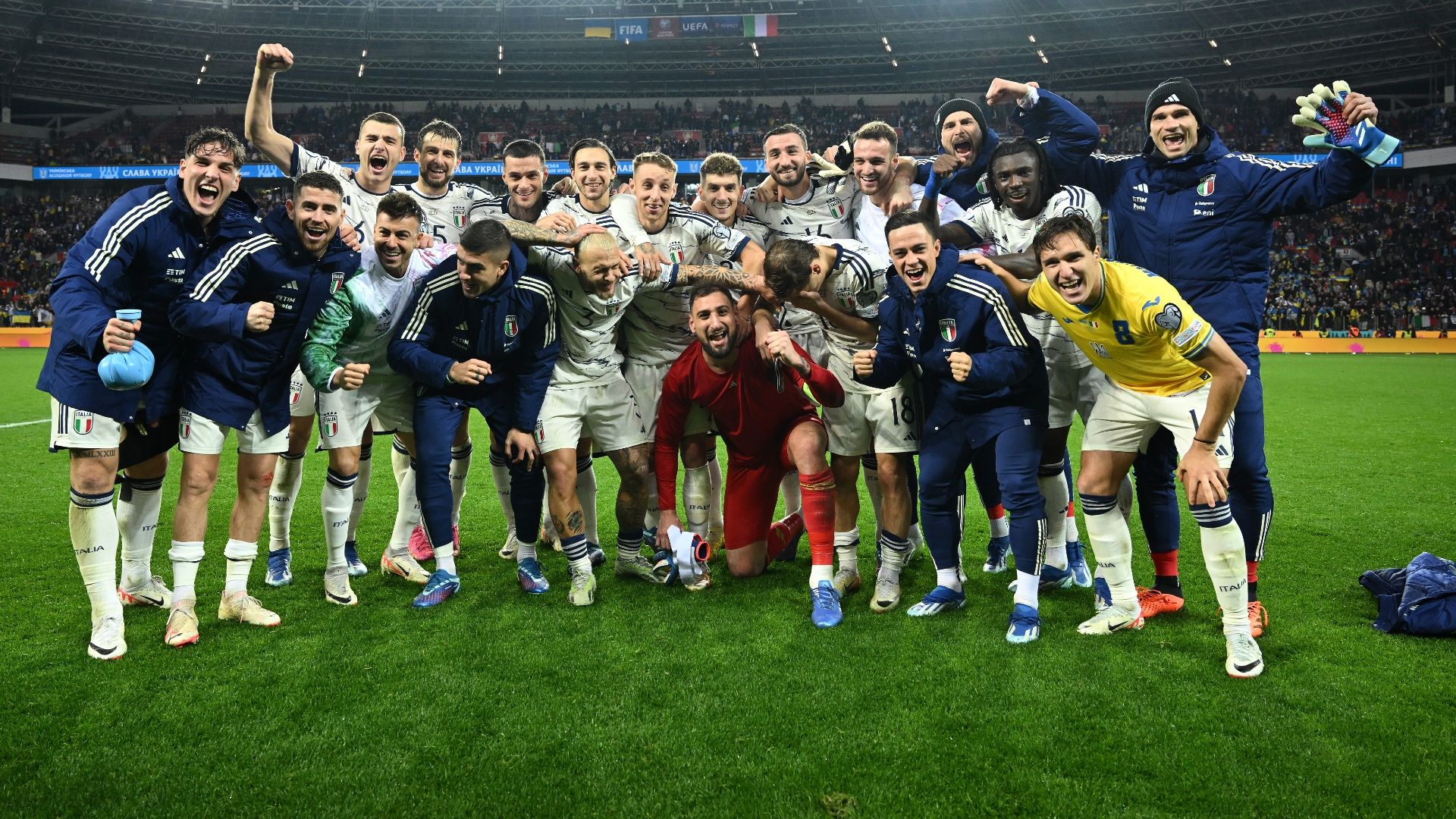 Italy celebrating