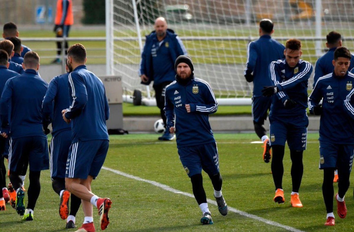 Messi Training with Argentina