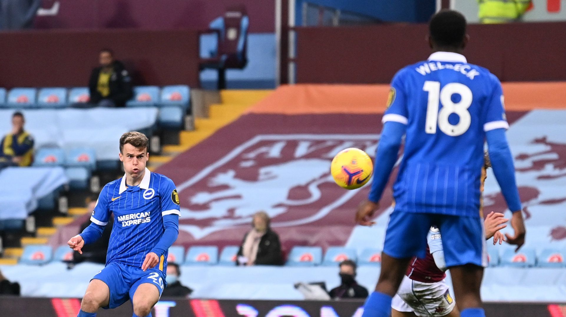 Solly March Aston Villa vs Brighton Premier League 2020-21