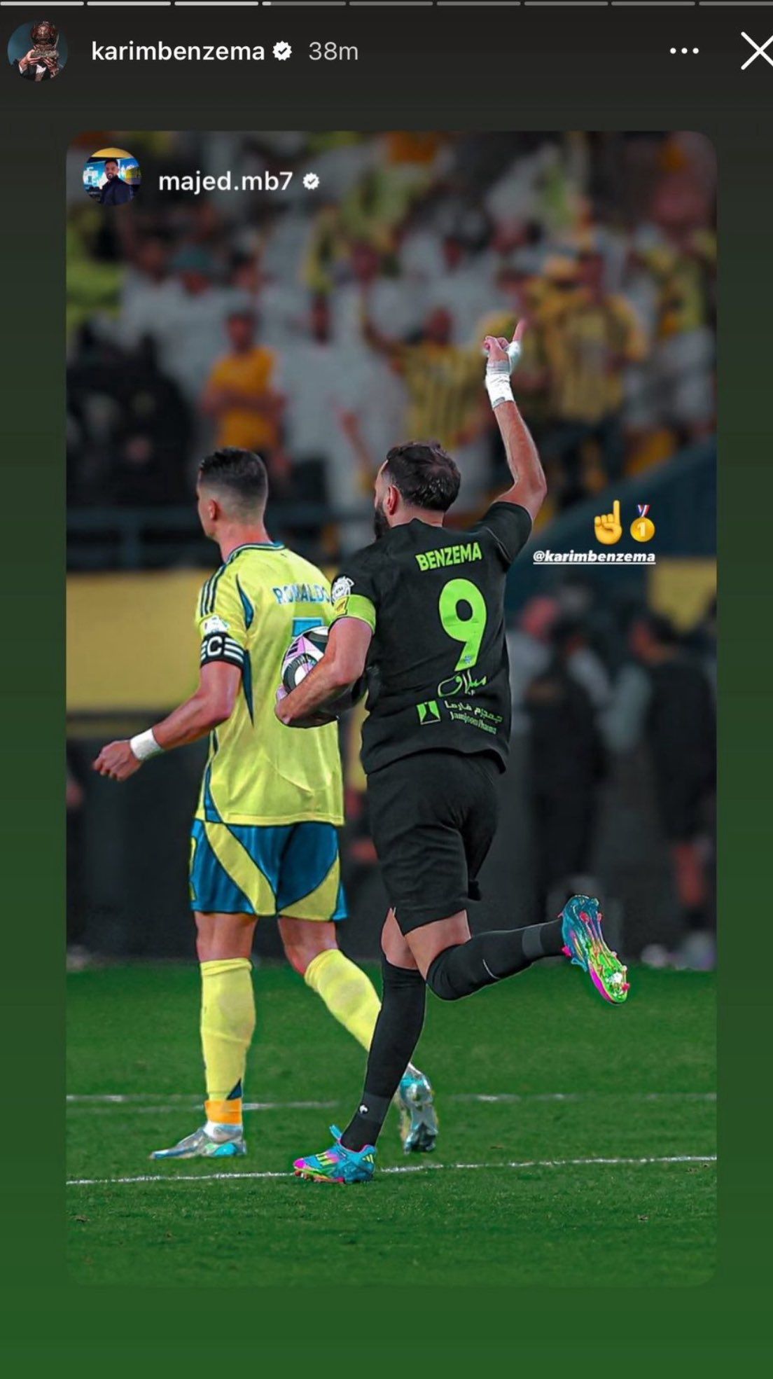 Karim Benzema Story Cristiano Ronaldo