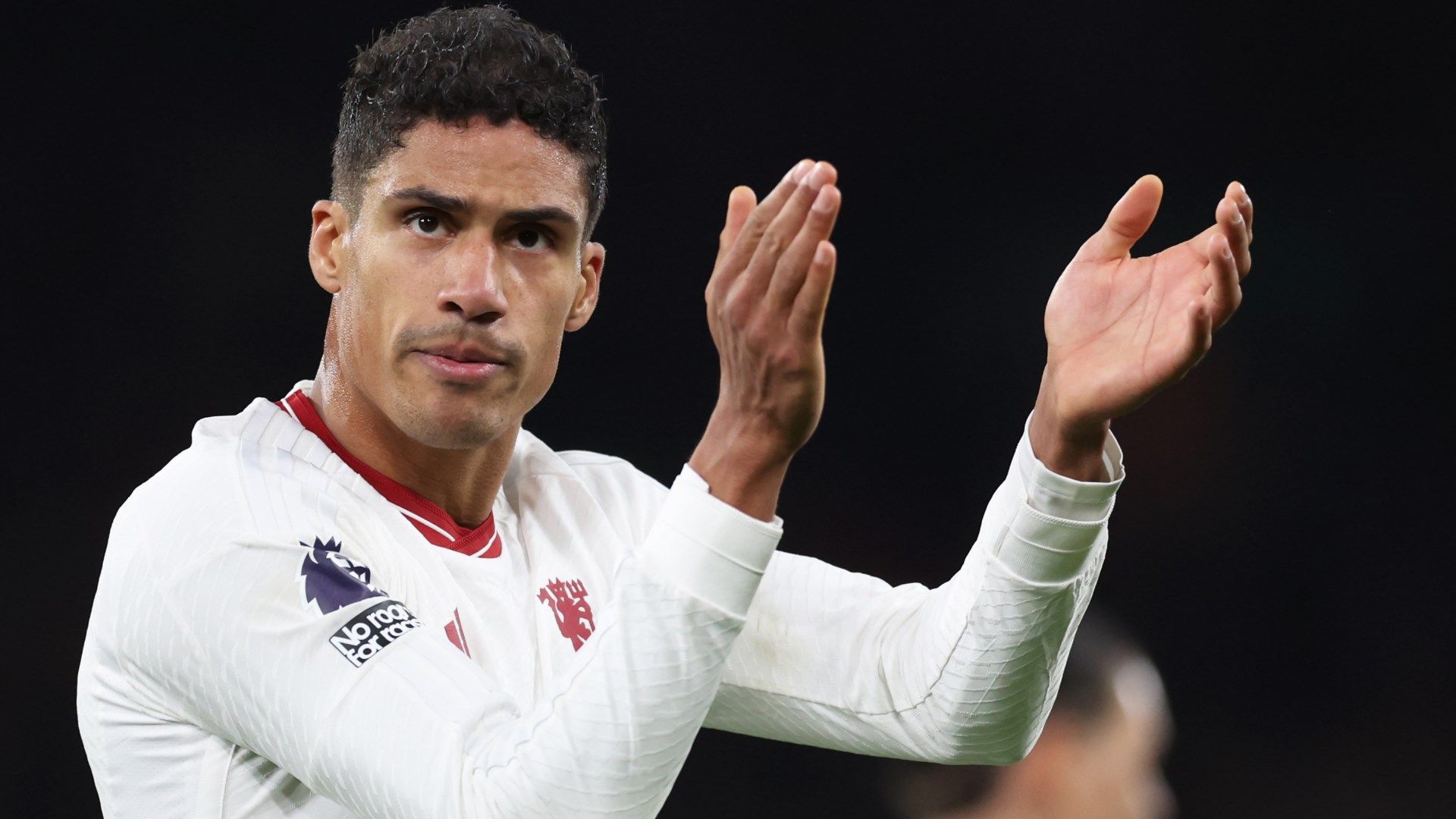 Raphael Varane applauds Manchester United Liverpool 2023-24