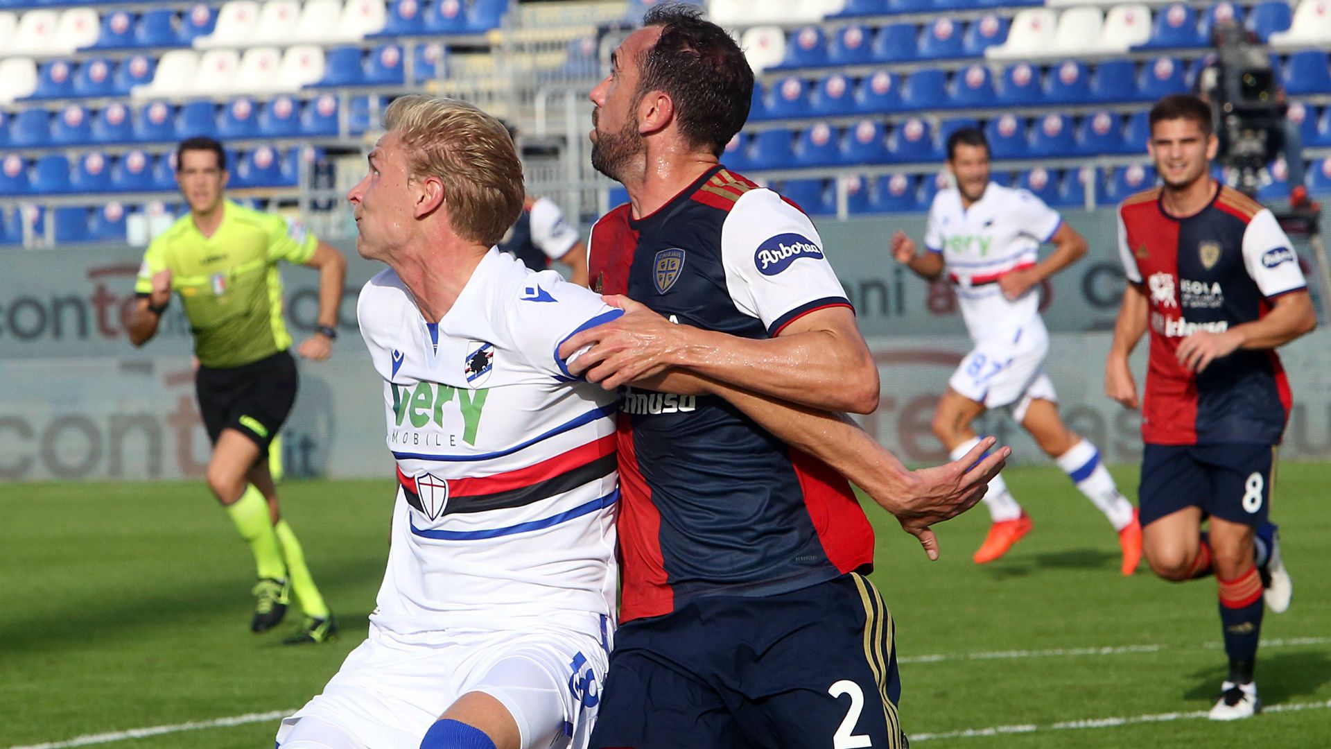Godin Thorsby Cagliari Sampdoria Serie A