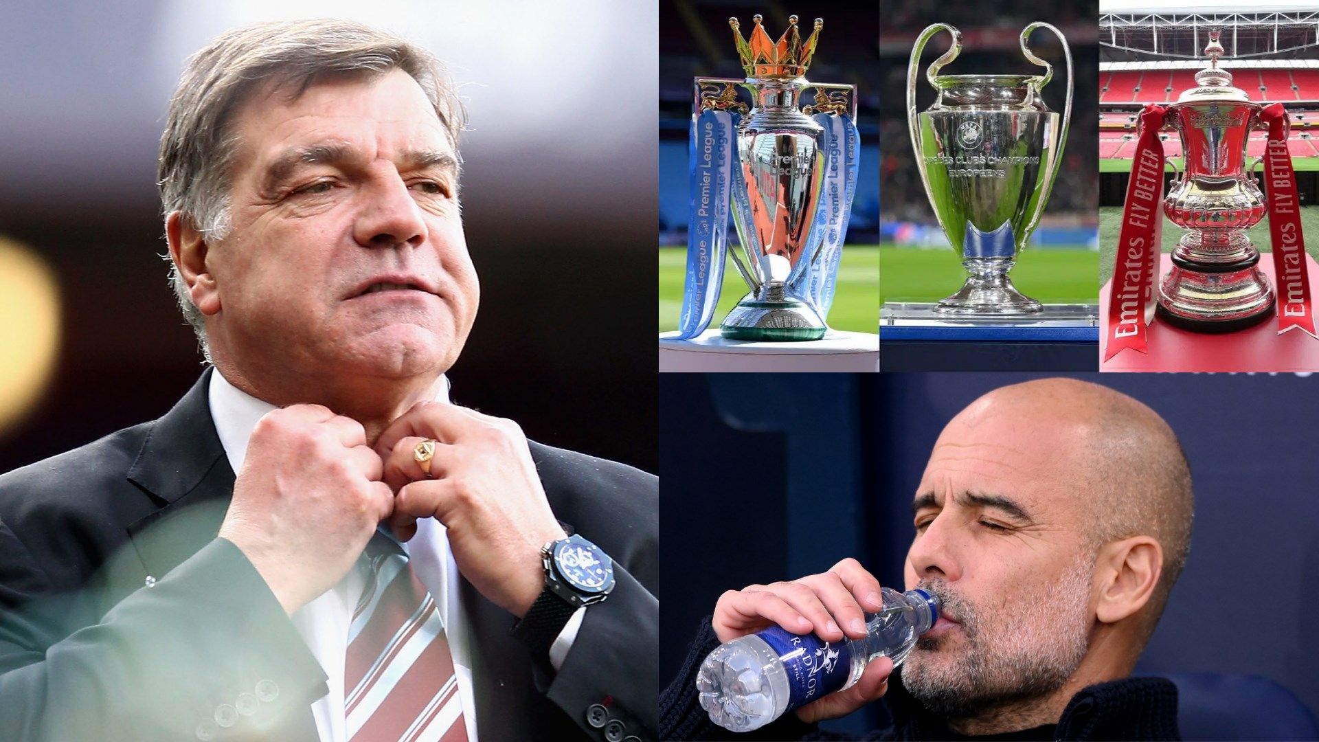 Sam Allardyce treble Pep Guardiola