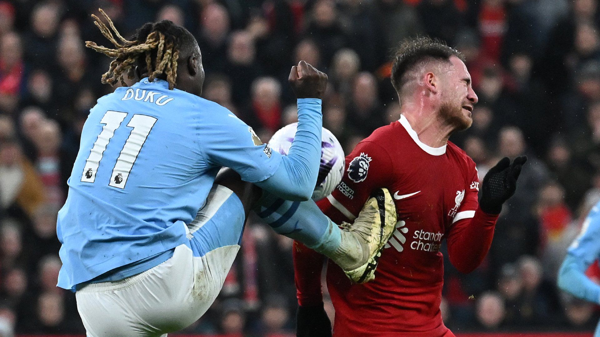 Jeremy Doku Alexis Mac Allister Liverpool Manchester City 2023-24