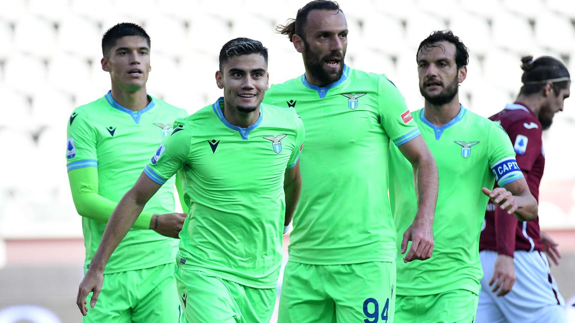 Lazio celebrates goal against Torino