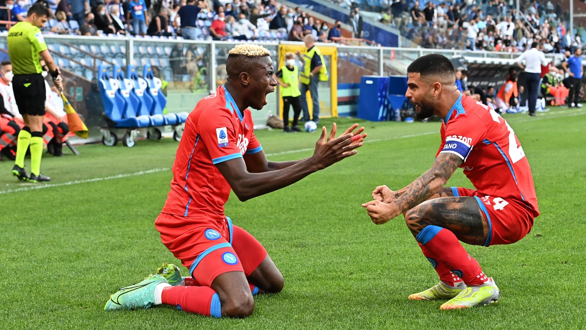 Osimhen Insigne - Sampdoria Napoli