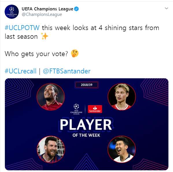 UCL POTW 2018/2019