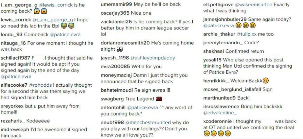 Evra Instagram replies 10012017