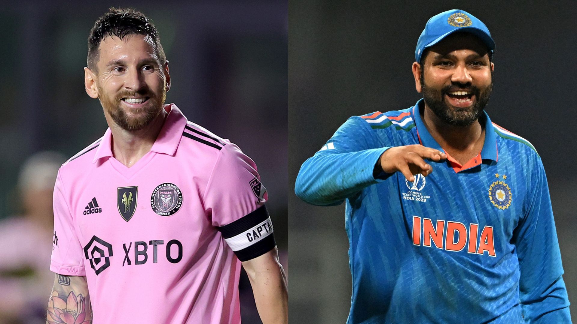 Lionel Messi Rohit Sharma