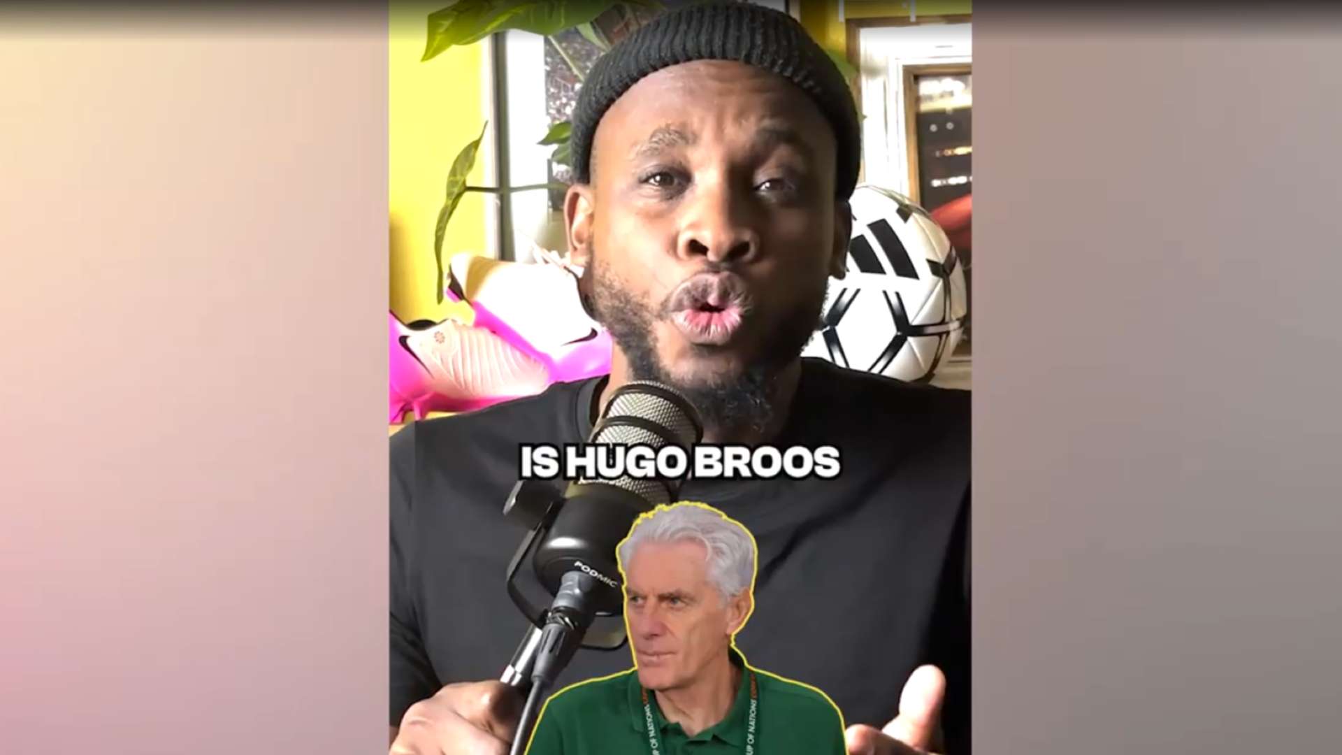Thabang on Hugo Broos