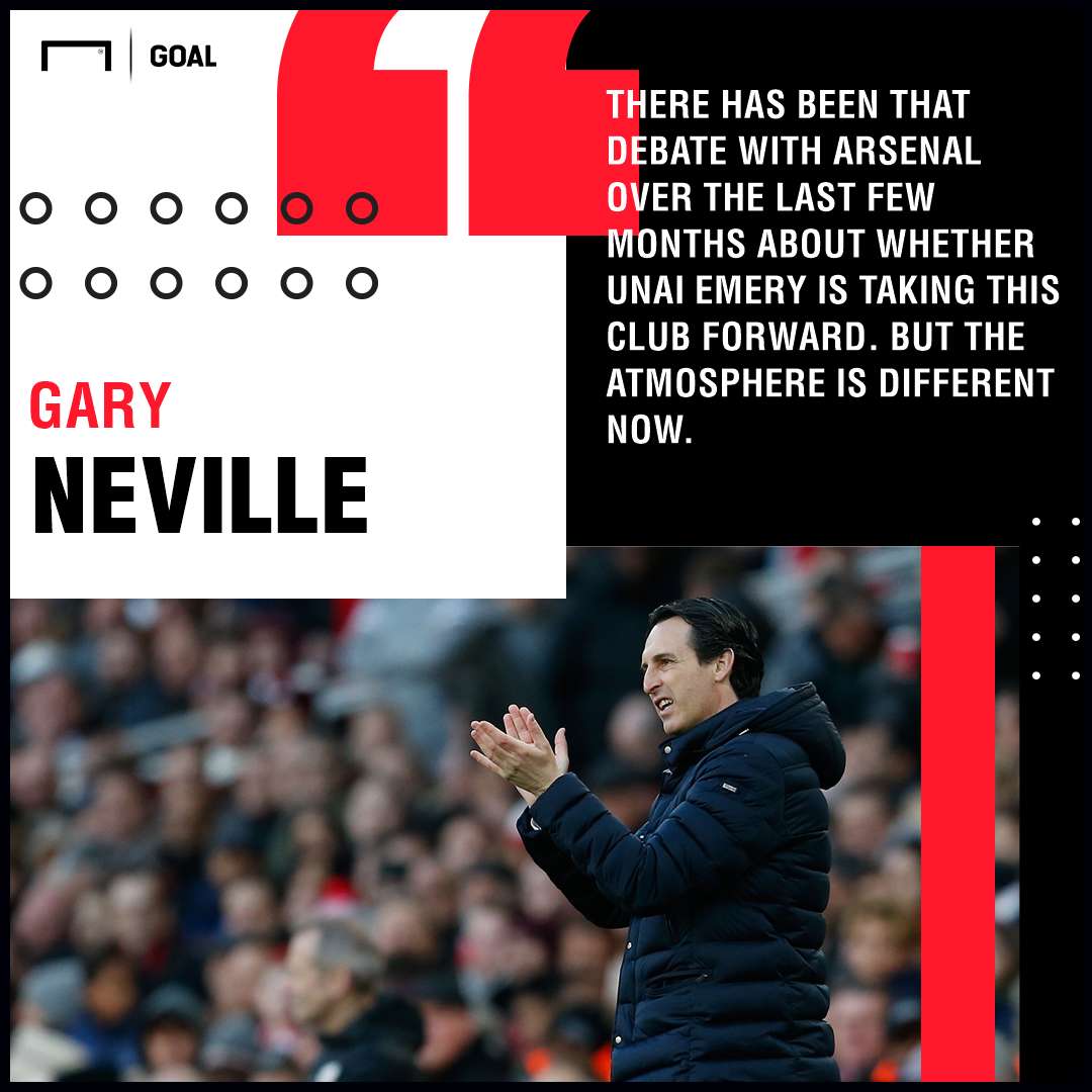 Gary Neville Unai Emery Arsenal PS