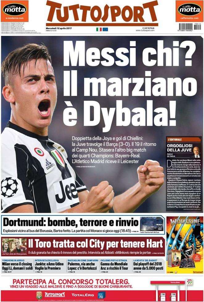 Dybala tuttosport 2017 embed only