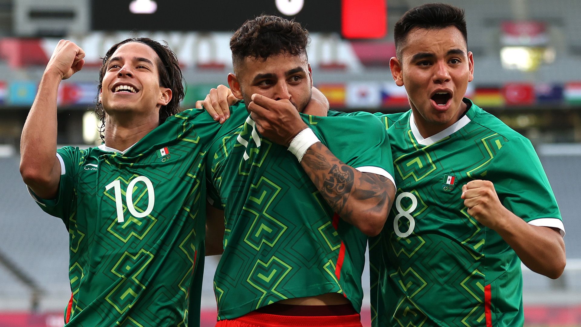 Diego Lainez Alexis Vega Carlos Rodriguez Mexico Olympics