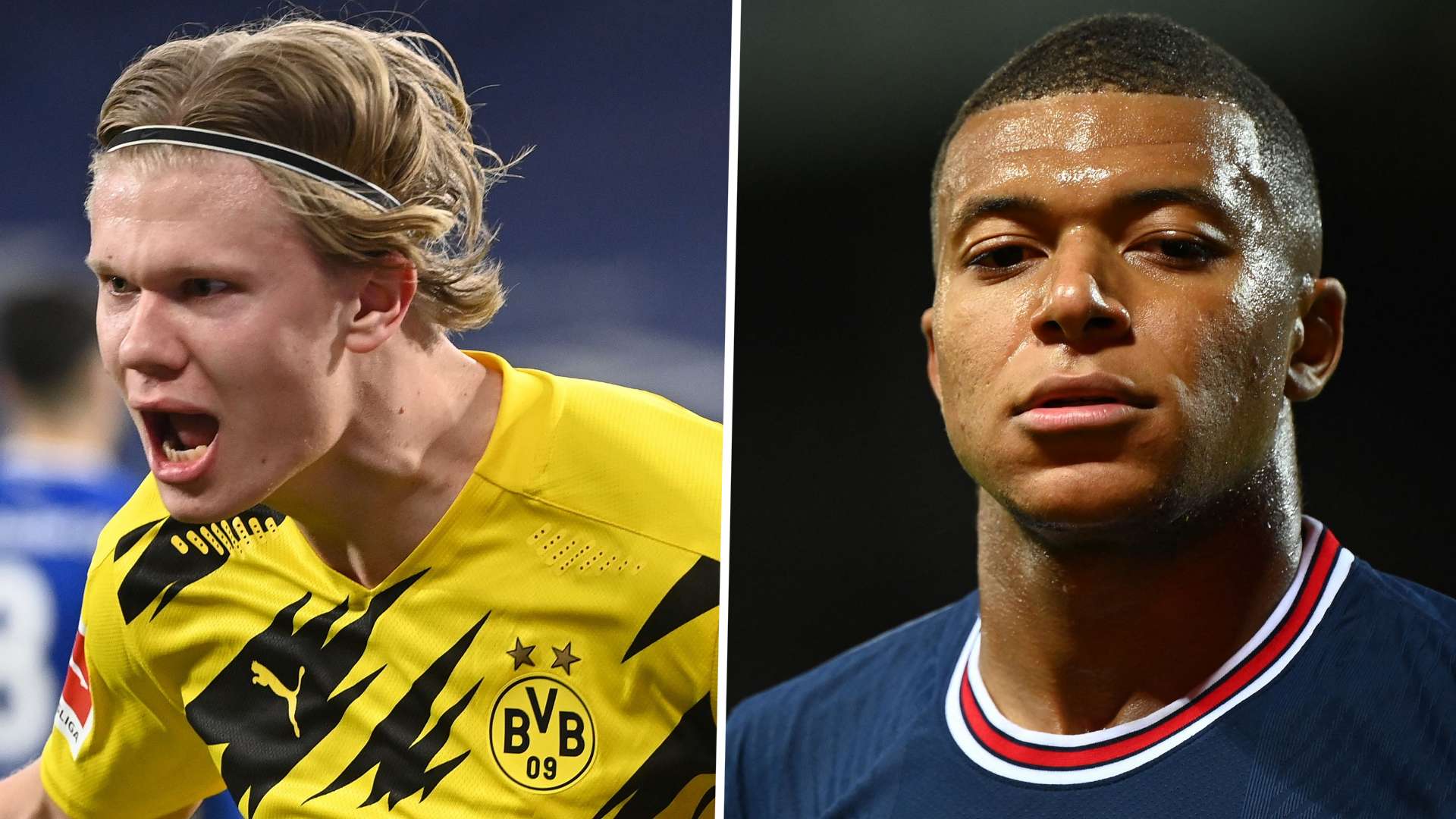 Erling Haaland, Kylian Mbappe GFX