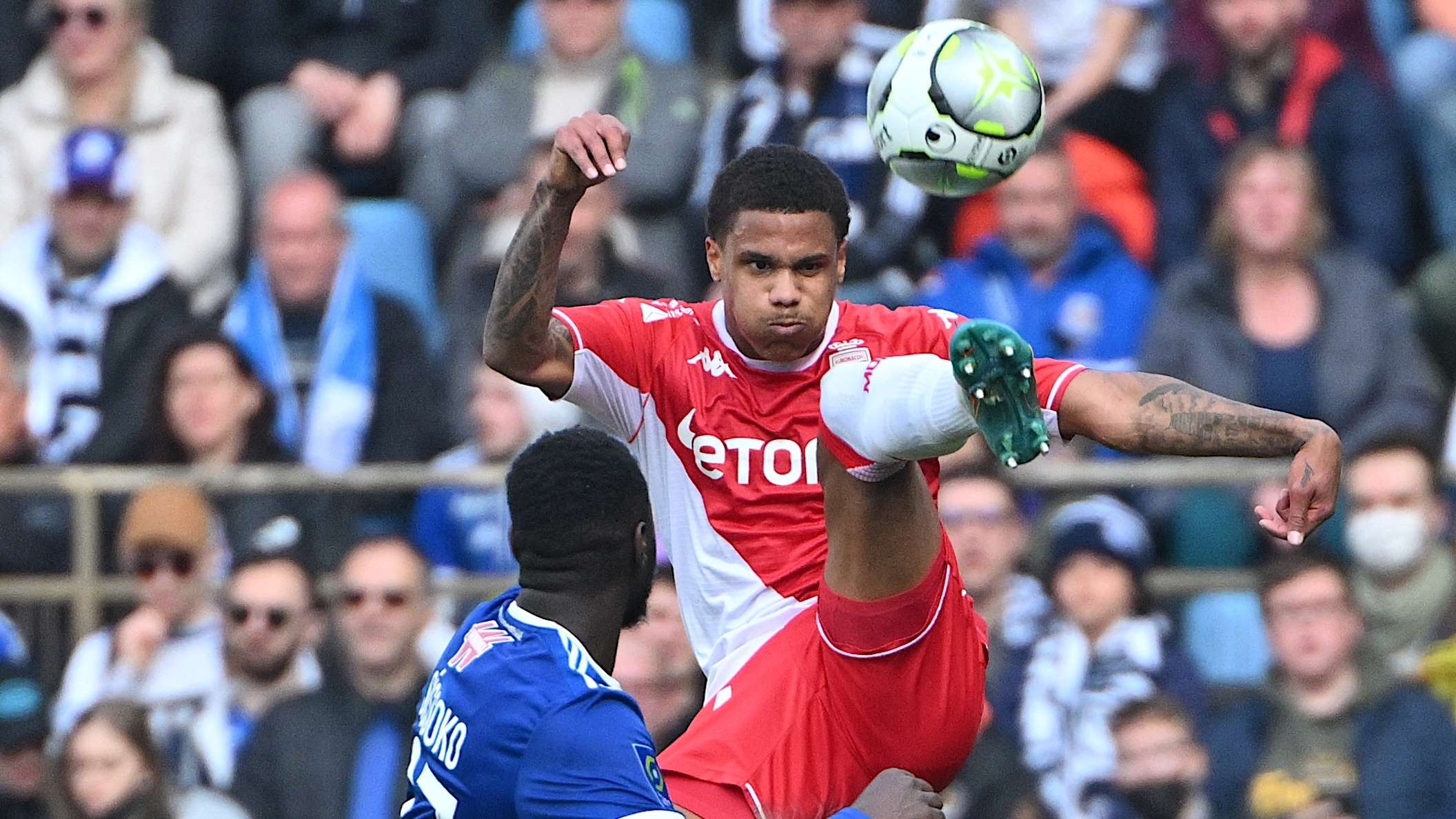 Ismail Jakobs, Ligue 1, Strasbourg-AS Monaco, 13-03-2022