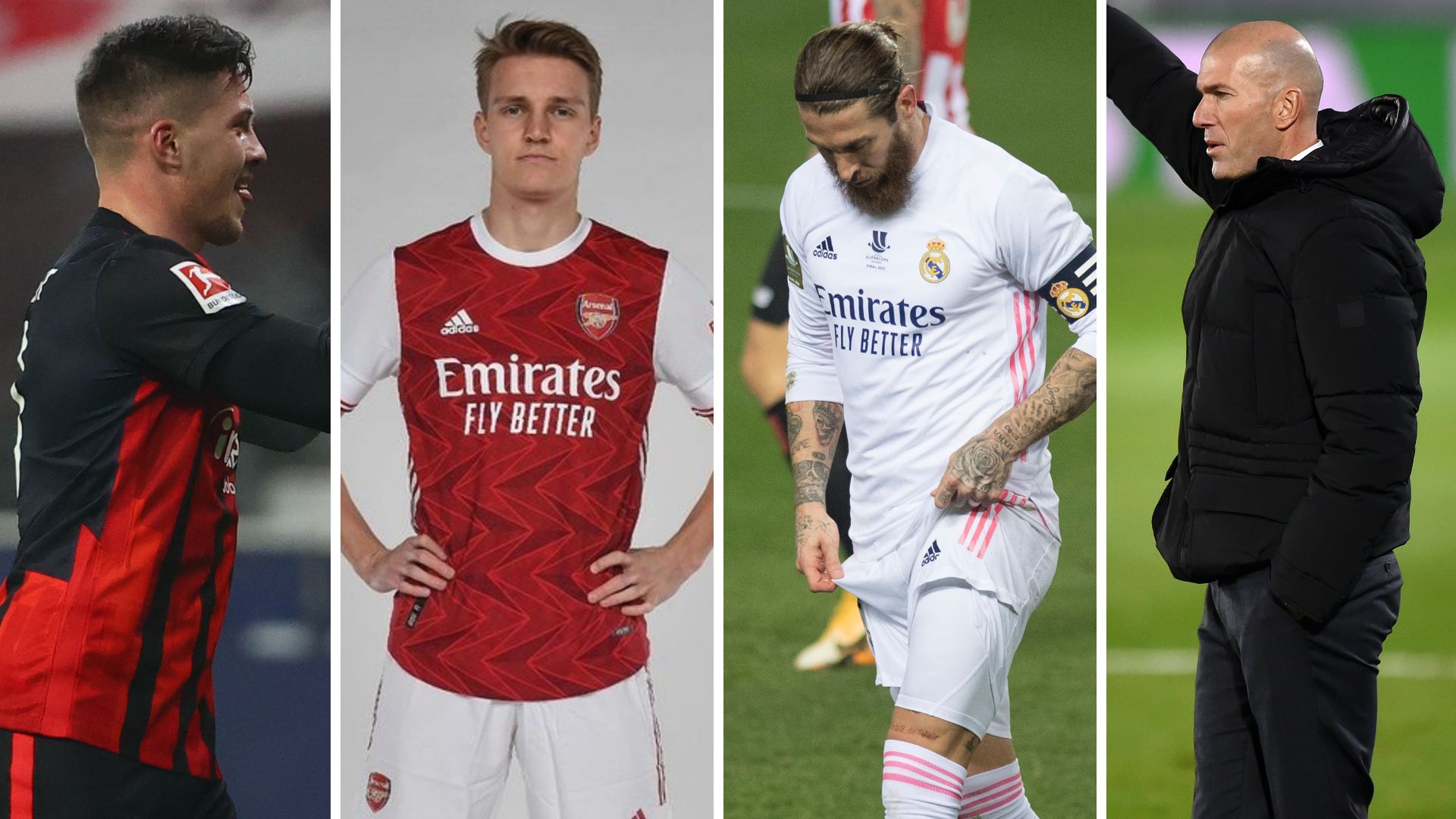 Real Madrid Luka Jovic Martin Odegaard Sergio Ramos Zinedine Zidane