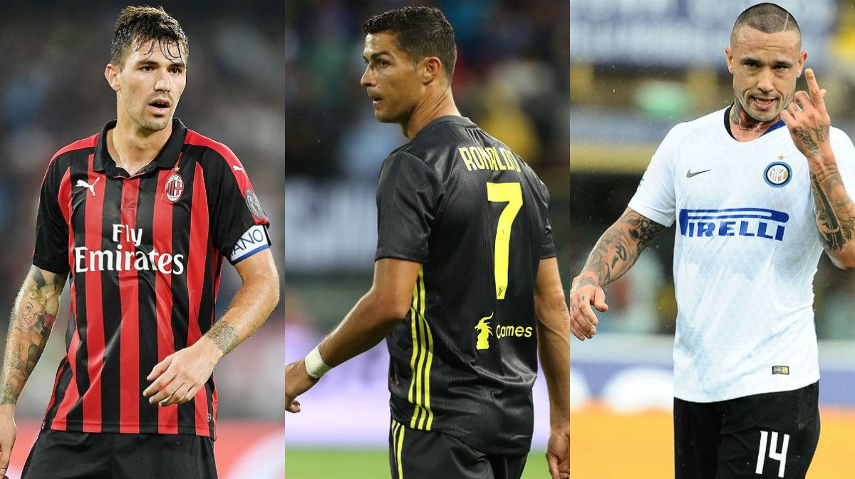 Collage Romagnoli Ronaldo Nainggolan