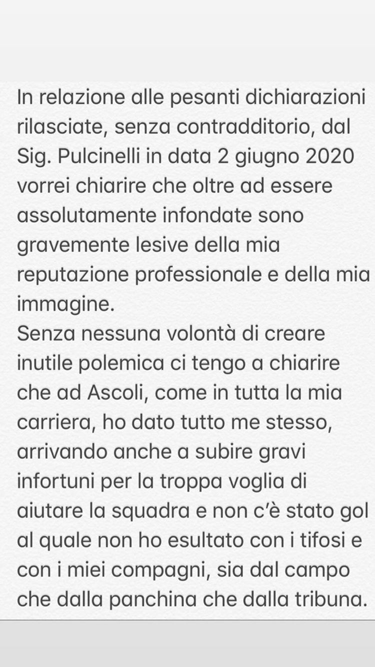 Ardemagni IG story vs. Pulcinelli