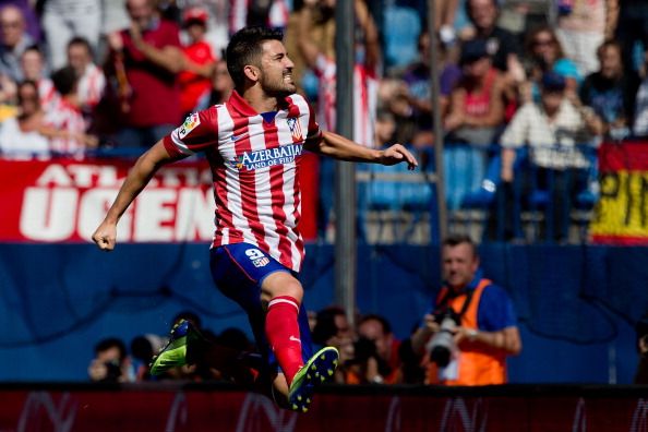 David Villa, Atlético de Madrid v Almería - Liga BBVA