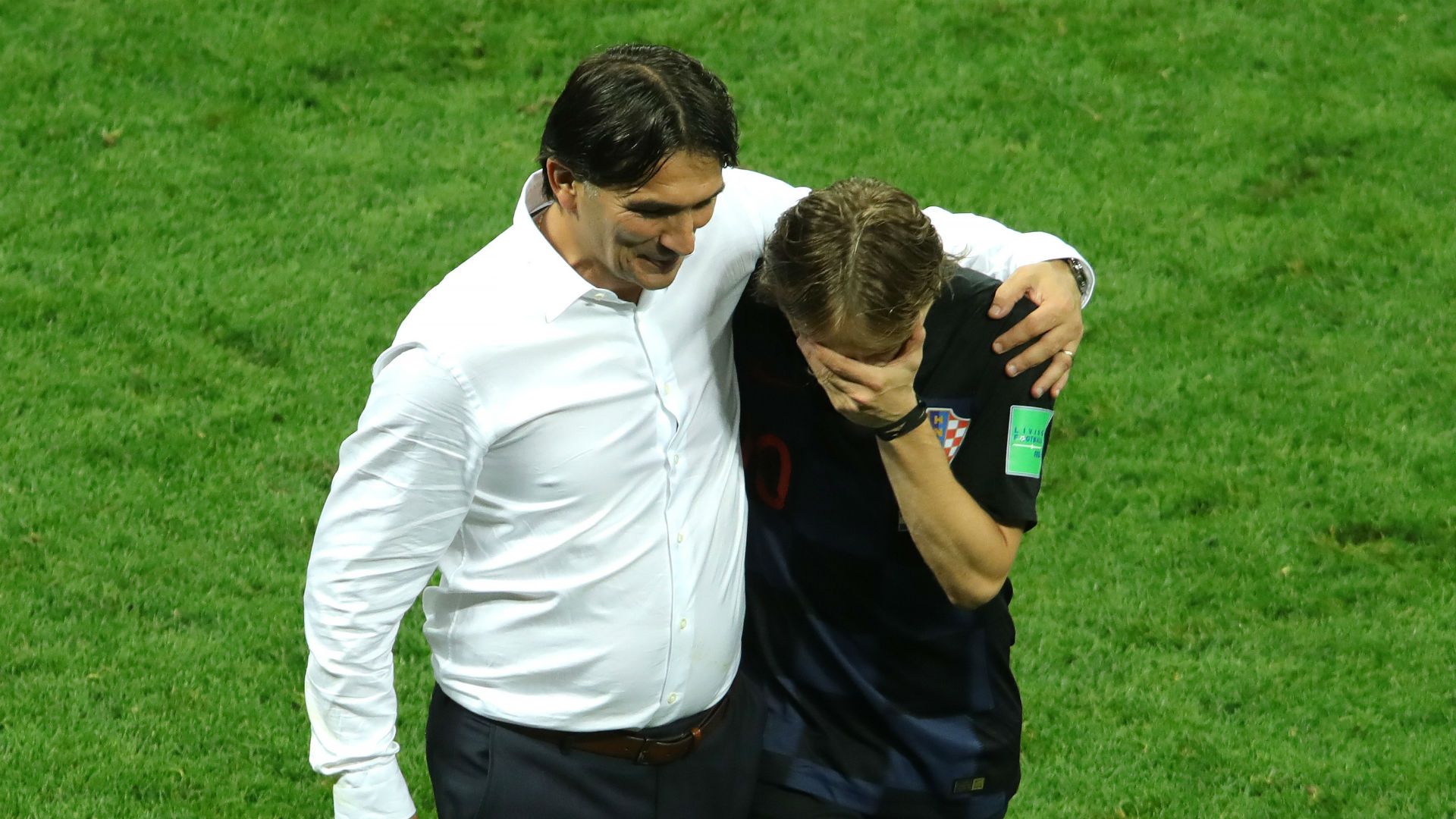 croatia england - zlatko dalic luka modrci celebration - world cup - 11072018