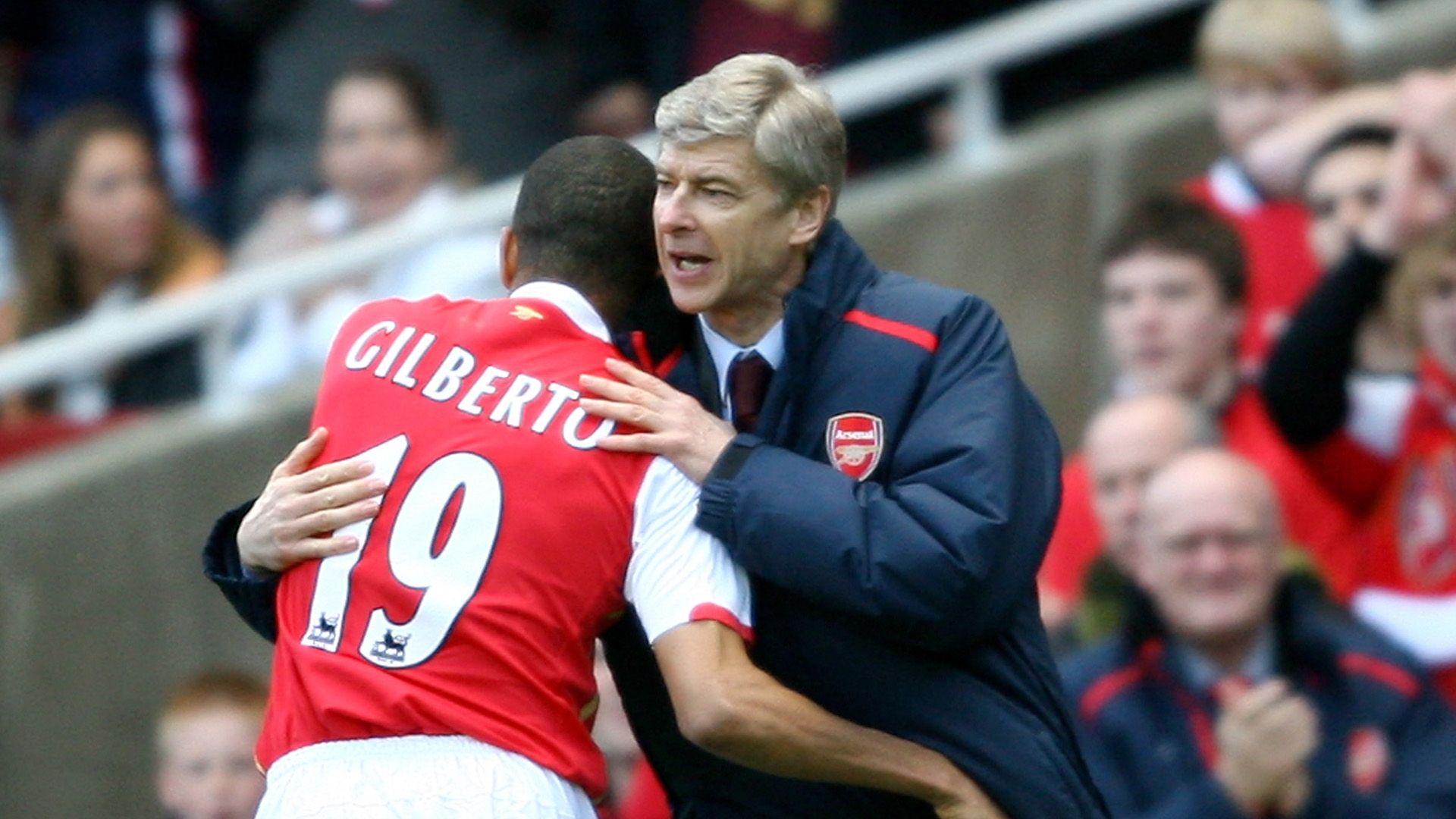 Arsene Wenger Gilberto Silva Arsenal 2007