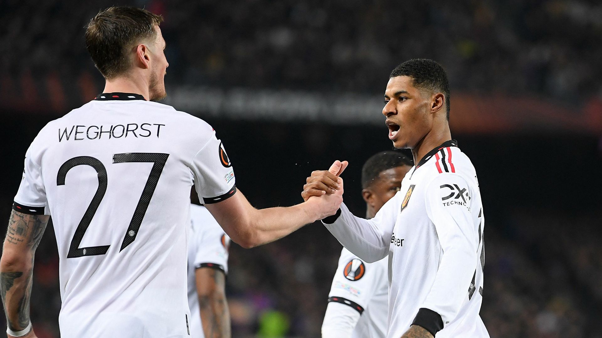 Wout Weghorst Marcus Rashford Manchester United Barcelona 2022-23