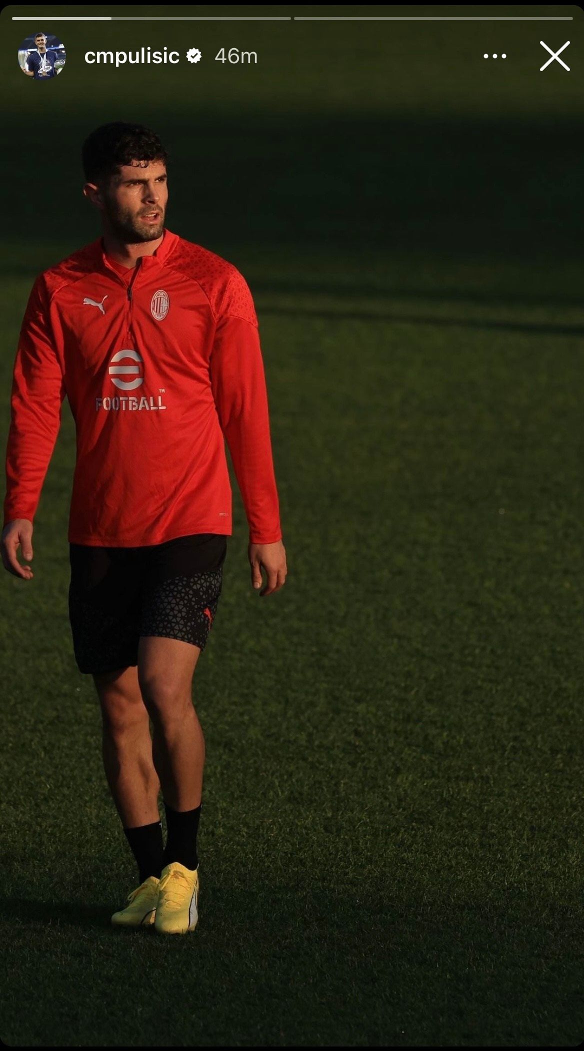 Christian Pulisic instagram story