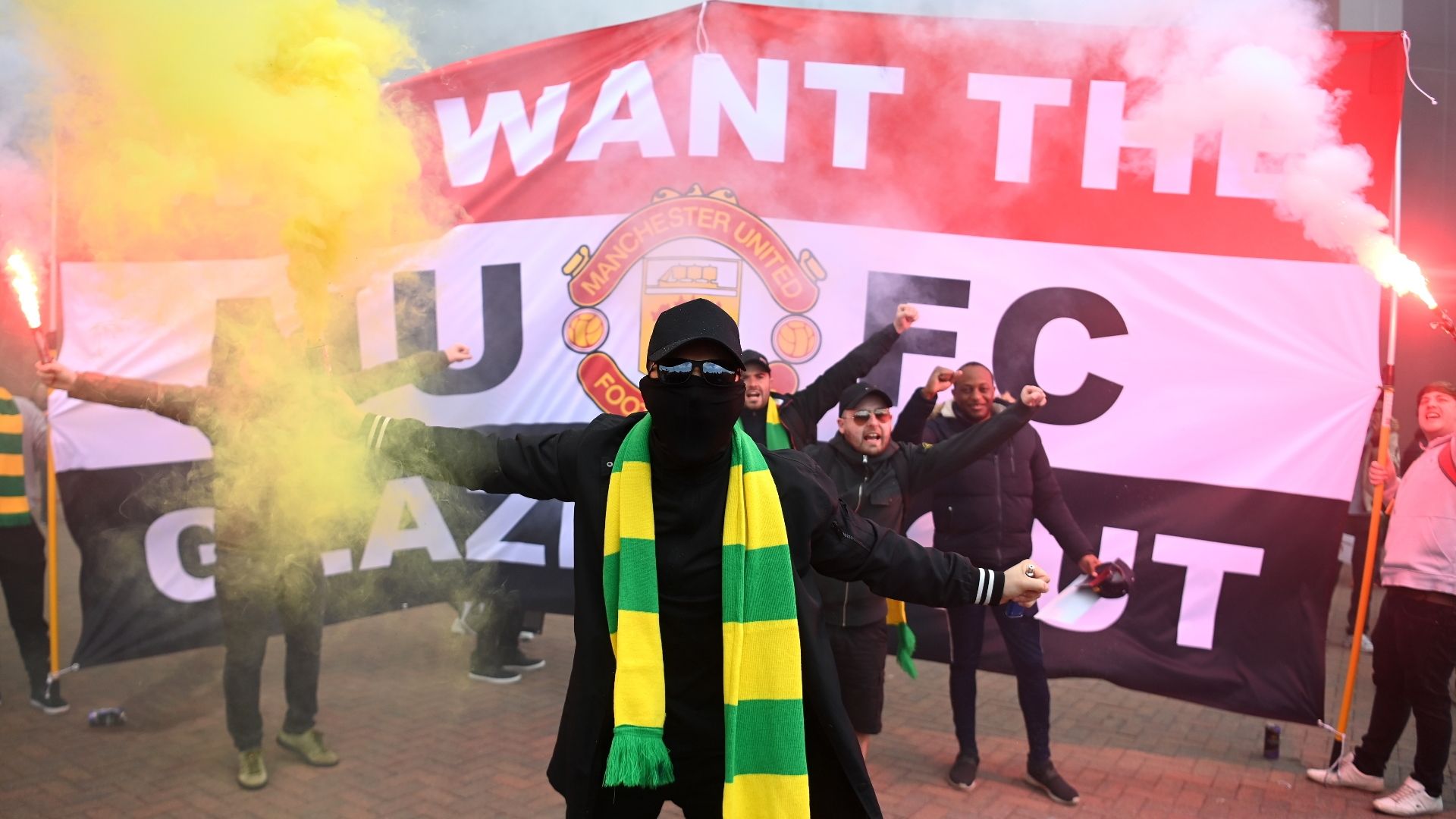Old Trafford, Manchester United fans, Glazer protests