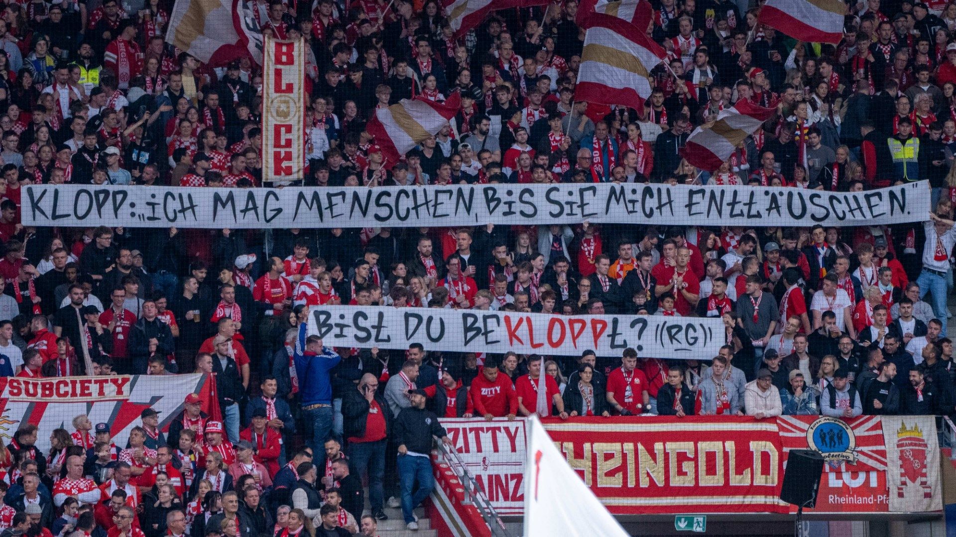 ONLY GERMANY Mainz fans Klopp