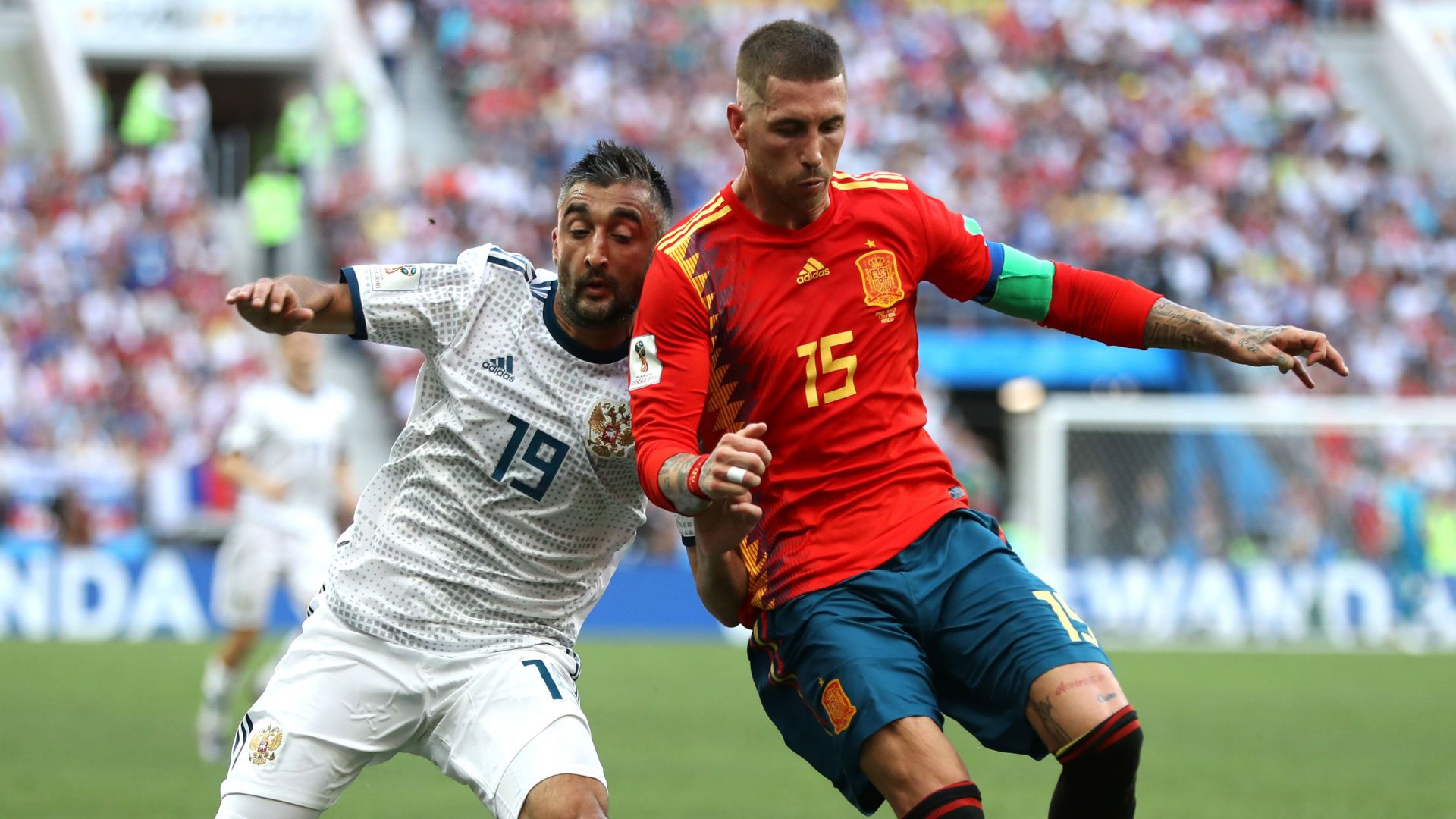 Alexander Samedov Sergio Ramos Russia Spain World Cup 2018